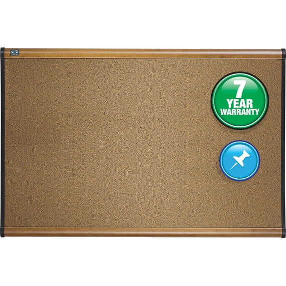 Quartet® Select Prestige™ Color Cork Bulletin Board, 36" x 48", Aluminum Frame With Maple Finish