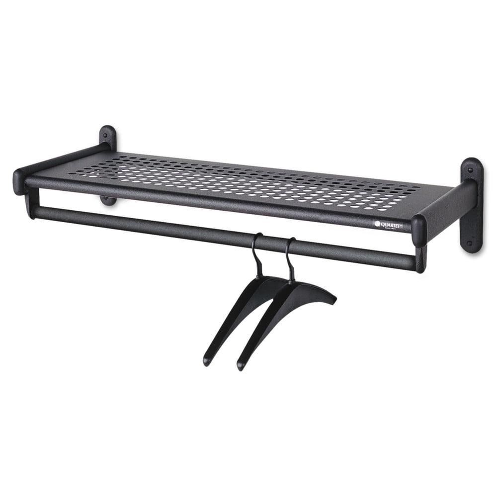 Quartet Perforated Garment Rack - 36" - Steel - Black (20403)