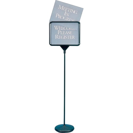 Quartet Sign(ware) Pedestal Sign, 14 x 11, Assorted Signage, Black Frame
