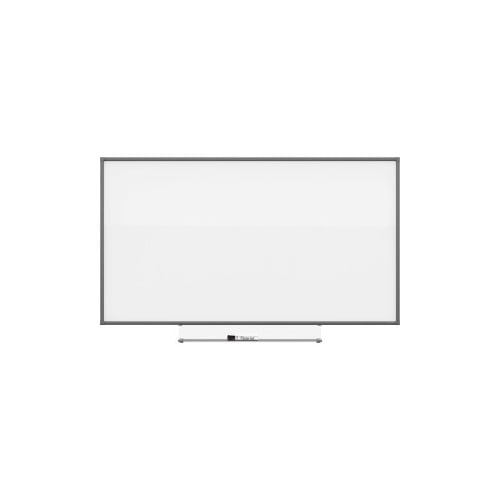 Quartet Silhouette Porcelain Magnetic Dry-Erase Board, 74" x 42", Charcoal Aluminum Frame