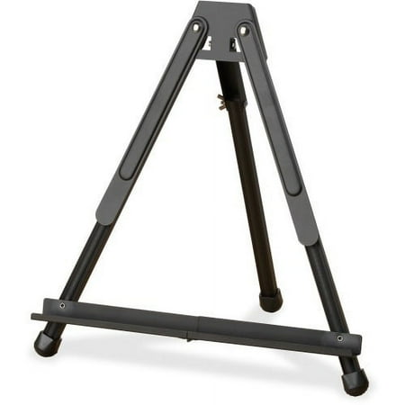 Quartet Support Wings Display Easel Black Surface - Rectangle - Tabletop - 1 Each
