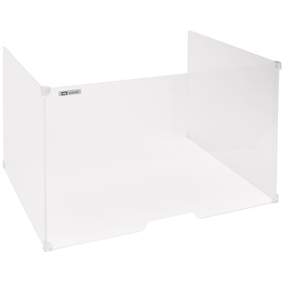 Quartet Three-Sided Acrylic Table Divider, Clear