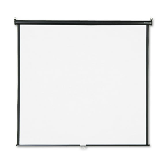 Quartet Wall/Ceiling Projection Screen, 70 X 70, White Matte, Black Matte Casing
