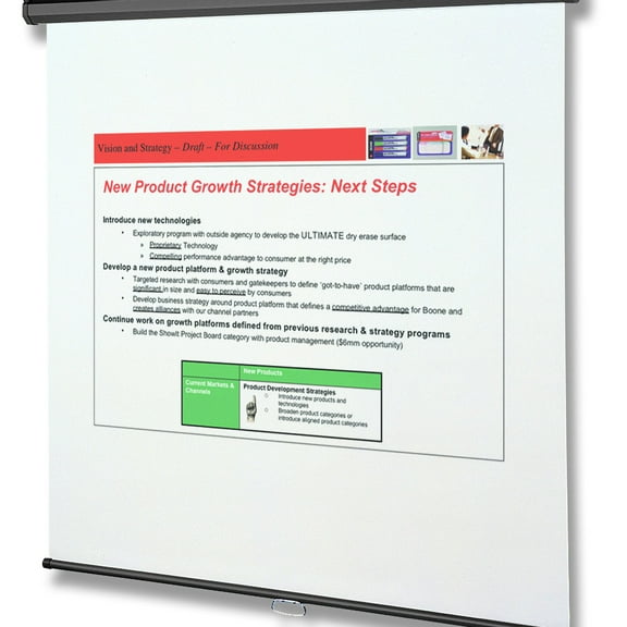 Quartet Wall/Ceiling Projection Screen, 96" x 96", High-Res, Matte Surface