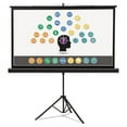 thumbnail image 1 of Quartet Wide Format Tripod Base Projection Screen Tripod Base Projector Screen, 1 of 2