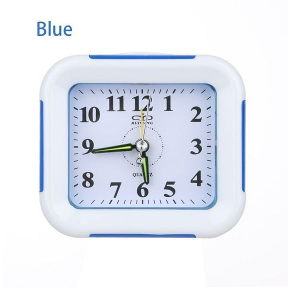 Quartz Alarm Clock With Night Light No Tick Snooze Silent Small Bedside Clocks