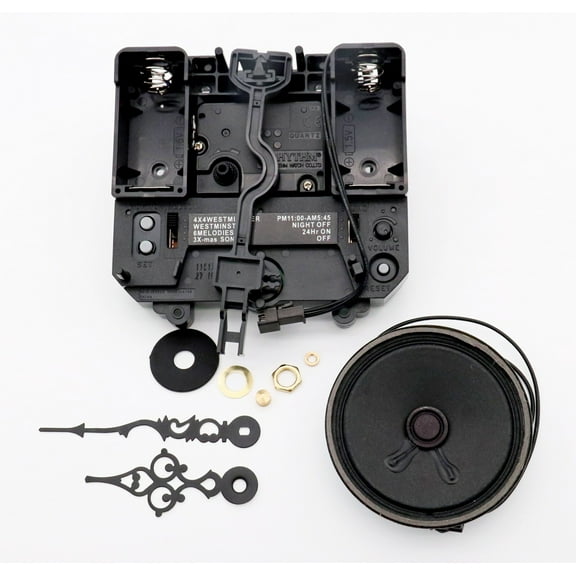 Quartz Chiming Wall Clock with Mechanical Movement - 10-Melody Tubular Bell Chime, Decorative Pendulum Wall Clock for Home/Office