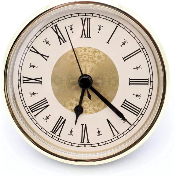 Quartz Clock Insert 2 3/4 Inch, 70 mm Roman Dial Fit-Up Movement for Clock Repair
