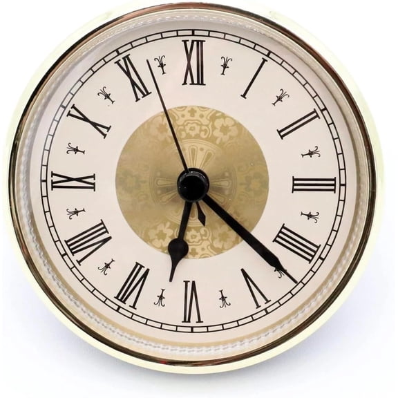 Quartz Clock Insert 2 3/4 Inch, 70 mm Roman Dial Fit-Up Movement for Clock Repair