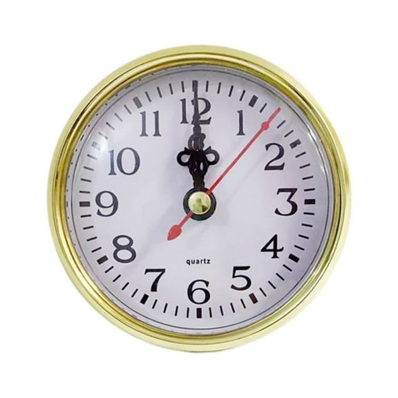 Quartz Clock Insert, 3.14 inches Retro Style DIY Quartz Clock Insert Movement Replacement Gold for Home Bedroom