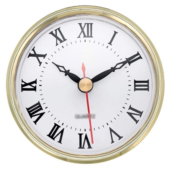 Quartz Clock Insert, Silent Modern Clock Movement, Mini Round Clock for Home, Office & DIY Decor