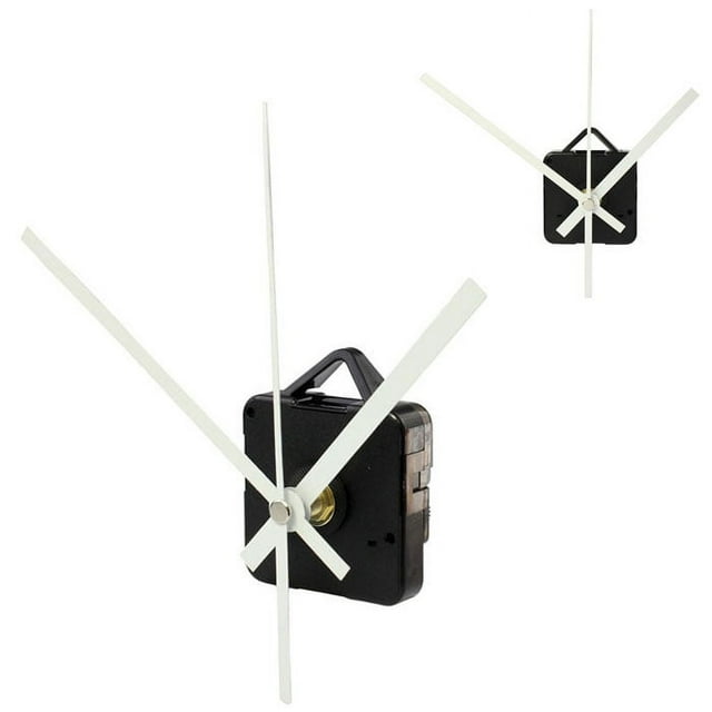 Quartz Clock Movement Mechanism with Hook DIY Repair Parts White Hands