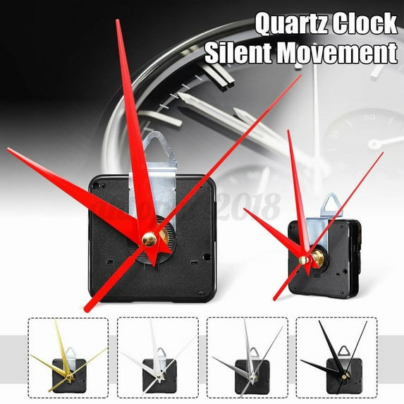 Quartz Clock Movement Mechanisms Non Ticking Clock Mechanism with Clock Hands Sets of DIY Movement Kits Replacement (13 mm)