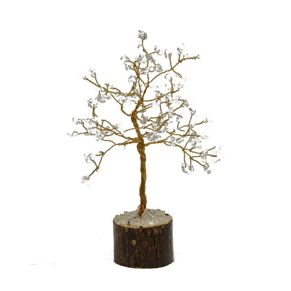 Quartz Crystal Natural Gemstone Chakra Tree Of Life Positive Energy Geode Reiki Decor Healing Stone