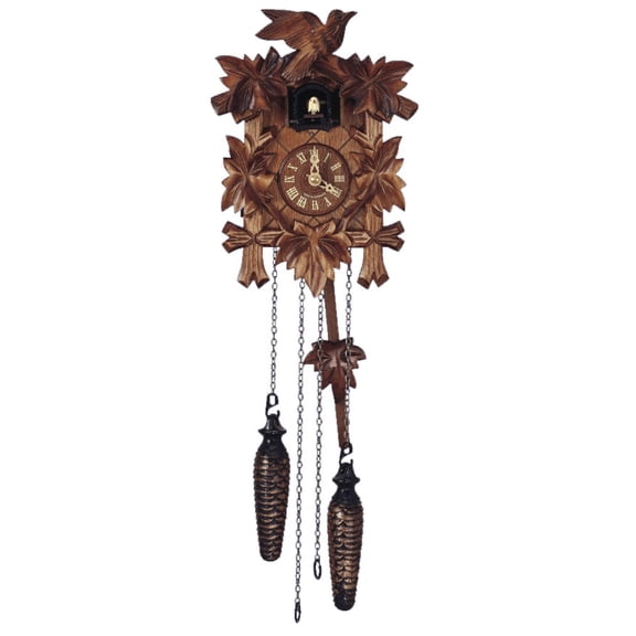 Quartz Cuckoo Clock 5 leaves, bird, with music SC Q 70/9
