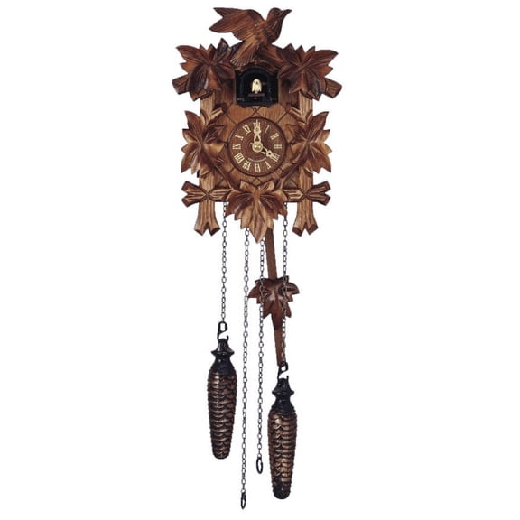 Quartz Cuckoo Clock 5 leaves, bird, with music SC Q 70/9