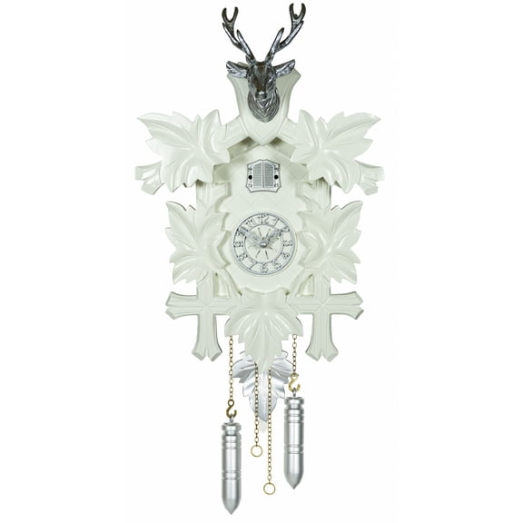 Quartz Cuckoo Clock 5 leaves, head of a deer with music