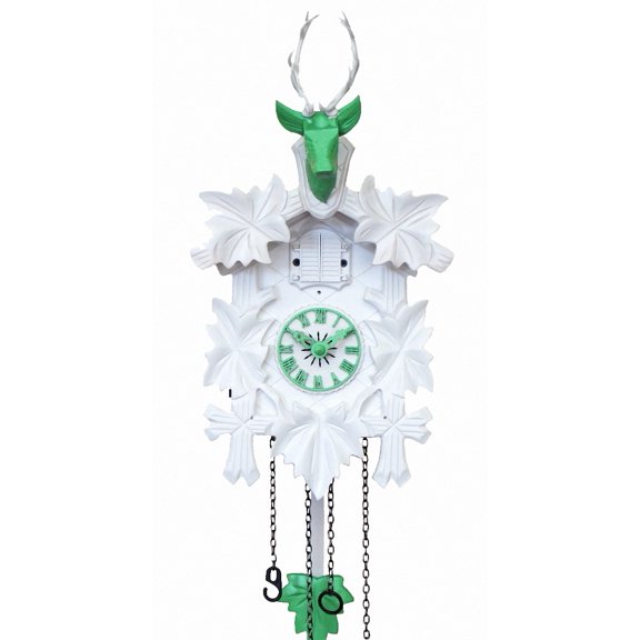 Quartz Cuckoo Clock 5 leaves, head of a deer