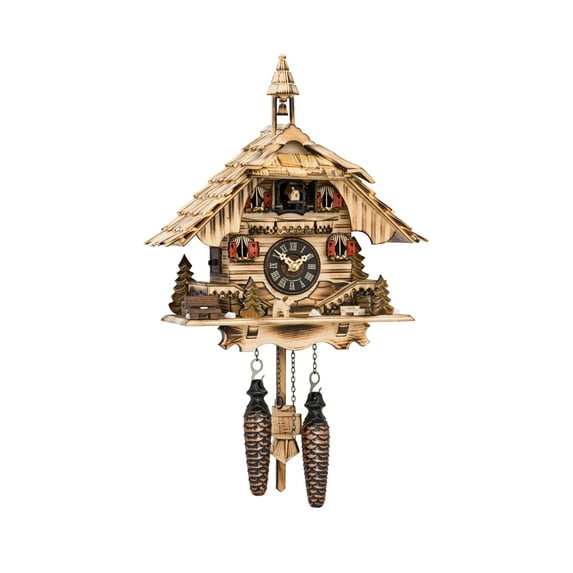 Quartz Cuckoo Clock Black forest house EN 444/22 Q