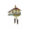 thumbnail image 1 of Quartz Cuckoo Clock Black forest house with music and dancers, beer drinker TU 4250 QMT HZZG, 1 of 5