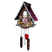 Quartz Cuckoo Clock Christmas Edition Black Forest House with Music