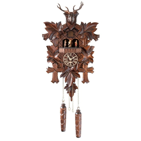 Quartz Cuckoo Clock Hunting clock, with music, turning dancers