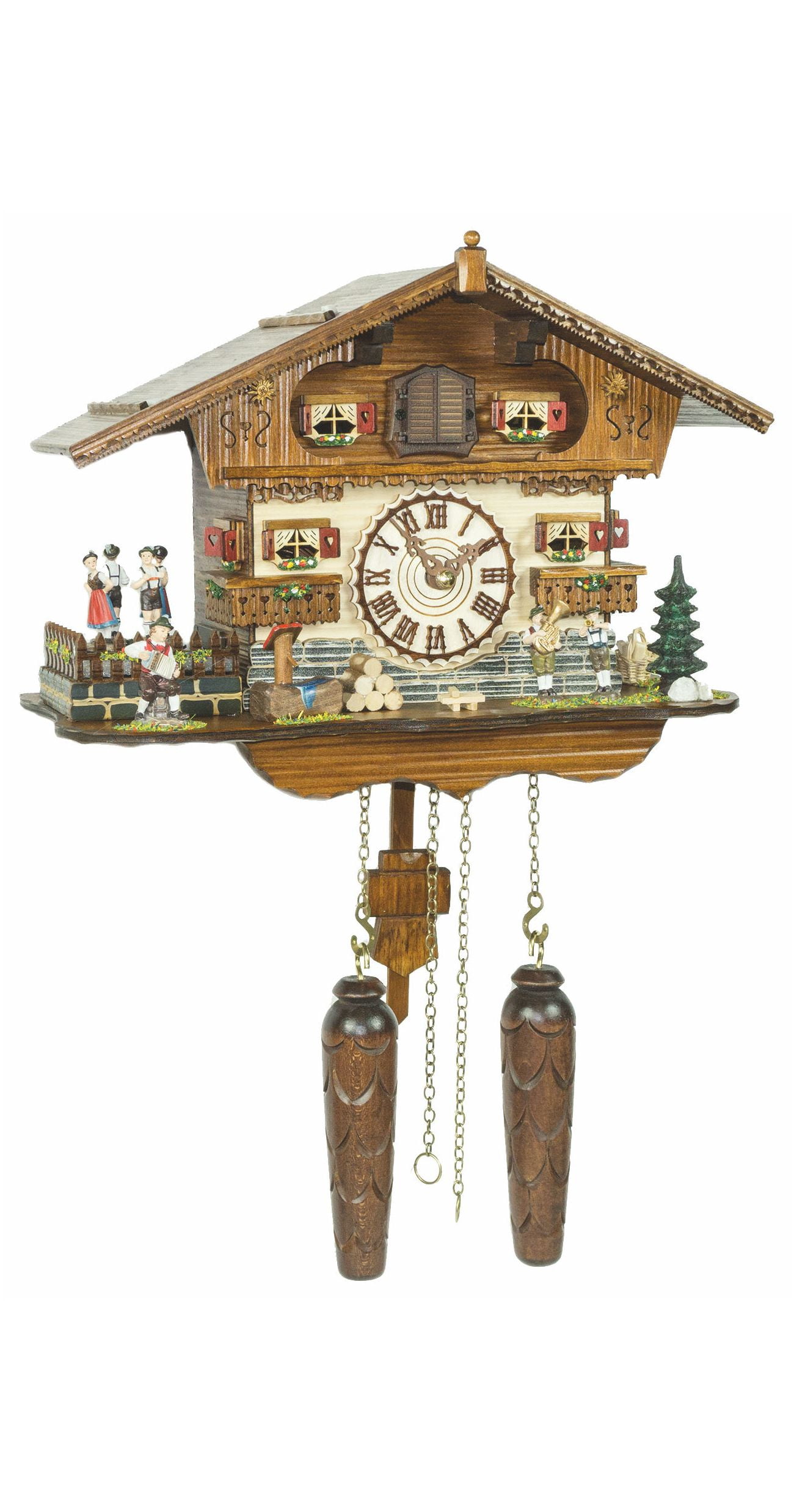 Pendule à Coucou à Quartz Trenkle, Maison Suisse Avec Musique, Modèle TU 447 QTM HZZG, Neuf
