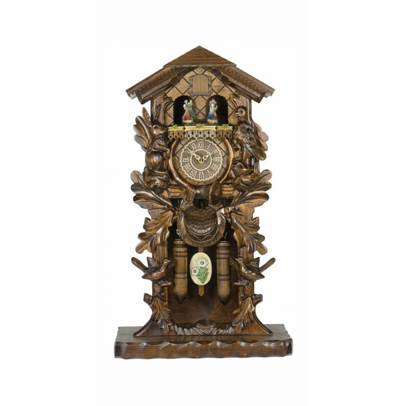 Quartz Cuckoo Clock with music, turning dancers TU 386 QMT HZZG