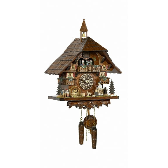 Quartz Cuckoo Clock with music, turning dancers TU 4260 QMT HZZG