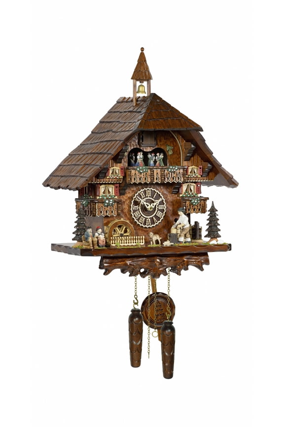 Quartz Cuckoo Clock with music, turning dancers TU 4260 QMT HZZG