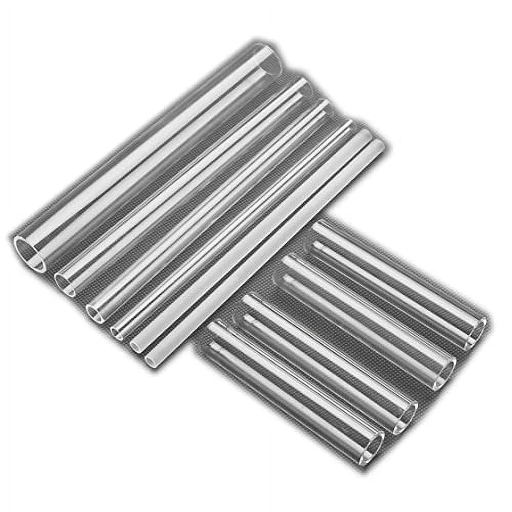 Quartz Glass Tubes 5-Pack - 22mm OD X 20mm ID X 300mm Length Fused Silica Tubing With 1mm Wall Thickness