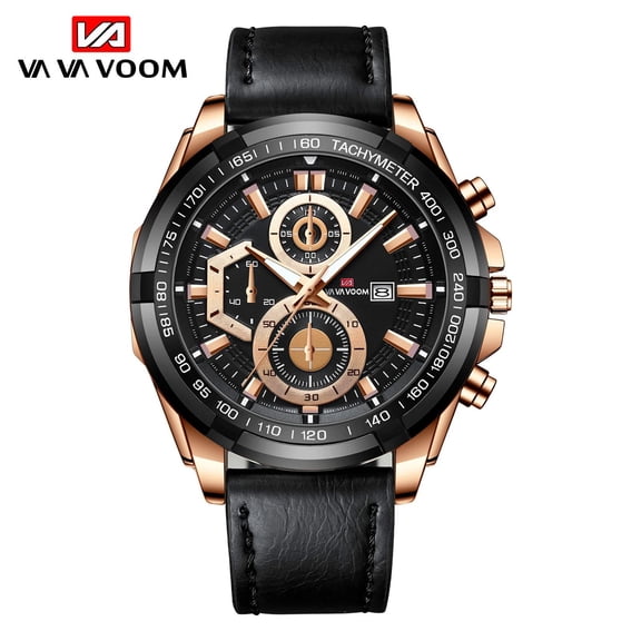 Quartz Machine Core Men Watches 3ATM Waterproof Luminous Pointer luxurious Calendar Casual Dropshipping Leather Strap Watches