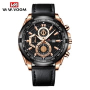 Quartz Machine Core Men Watches 3ATM Waterproof Luminous Pointer luxurious Calendar Casual Dropshipping Leather Strap Watches