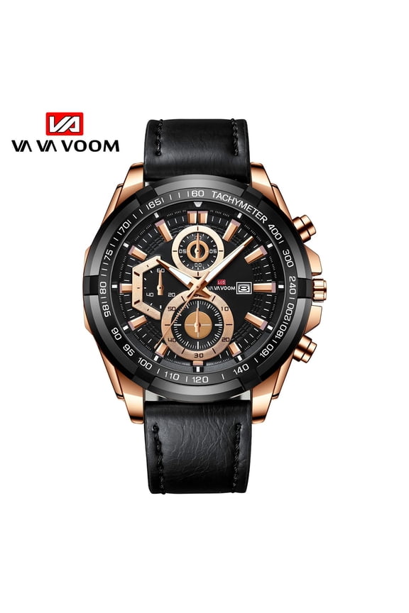 Quartz Machine Core Men Watches 3ATM Waterproof Luminous Pointer luxurious Calendar Casual Dropshipping Leather Strap Watches