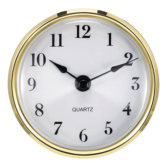 Quartz Movement Clock Insert Transparent Cover 80Mm Gold/Silver Plastic+Electroplating Replacement High Quality