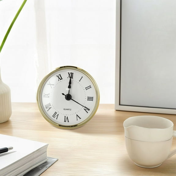 Quartz Movement Clock Insert Transparent Cover 80mm Gold/silver Plastic+electroplating Replacement High Quality gold Rome Smile Home