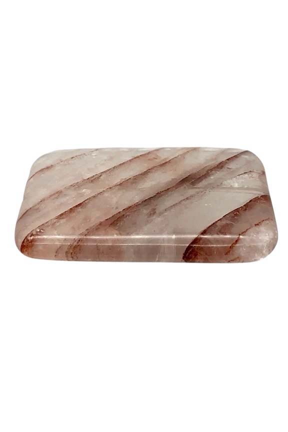 Quartz Orange Rectangular Pendant Bead | 40x30x6mm |