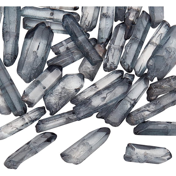 Quartz Points Beads Amulet Chakra Set Irregular Aura Crystals Stone Points Sticks Tumbled Stones Bulk Reiki Quartz Stones Bulk for Jewelry Making Cornflower Blue