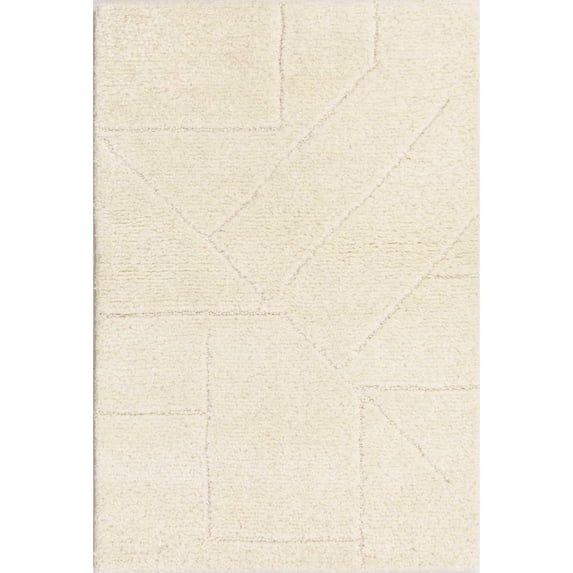 Quartz Relief Area Rug, Ivory - 3'x5'