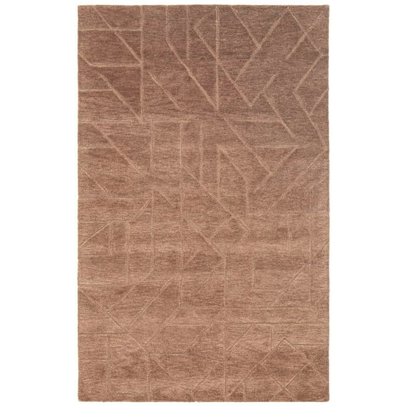 Quartz Relief Area Rug, Rust - 3'x5'