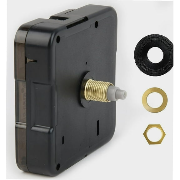 Quartz Wall Clock Mechanisms Replacement, Wall Clock Part Repair Kit Silent Mechanism Battery Powered Operated Movement DIY Motor Tool Ultra-Silent Clock Accessory for Home Office Hotel (Black)