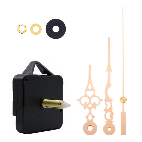 Quartz Wall Clock Movement Mechanism with Hands Long Shaft Kit Operated Repair Parts