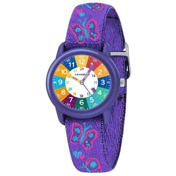 Kids Watch Quartz Watch Elastic Fabric Strap Watch Analog Wrist Watch for Boys Girls Birthday Gift for Kids Age 4-12