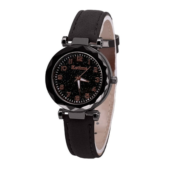 Quartz Watch Ladies Wristwatch with Second Hand Watch Digital Starry Wrist Watch Sky Luminous Watches for Big Wrists Men Belt Watch Watches for Blind Women Women's Watch Womens Digital Wrist Watc