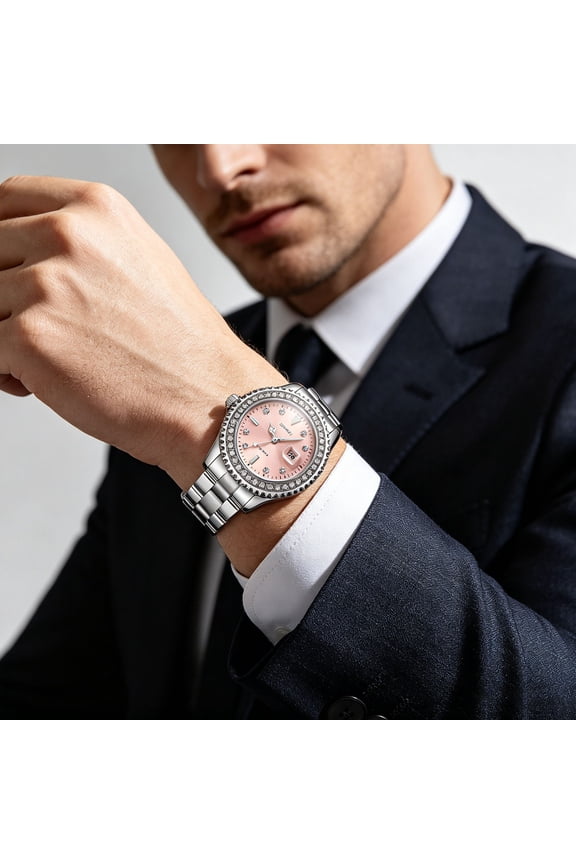 Quartz Watch Waterproof Stainless Steel Casual Dress Elegant Wristwatch For Women Daily Office Outdoor