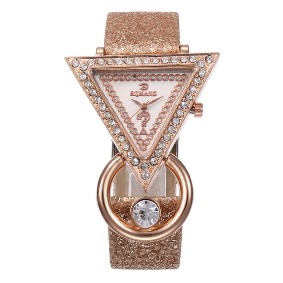 Quartz Watch Woman's Watch Straps for Men High-end Blue Glass Small Women Watch Life Waterproof Simple Womens Watch Distinguished Watch Leather Strap Watches for Senior Citizens Wide Leather Watc