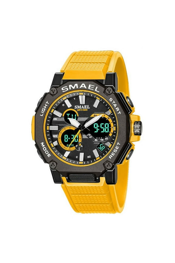 Quartz Watches Sports Smael Brand Male Clock Alarm 50m Waterproof Stopwatch Led Back Light Wristwatches 8047 Men Watch Sport - Quartz Wristwatches