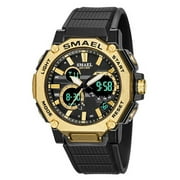 Quartz Watches Sports Smael Brand Male Clock Alarm 50m Waterproof Stopwatch Led Back Light Wristwatches 8047 Men Watch Sport - Quartz Wristwatches