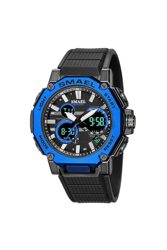 Quartz Watches Sports Smael Brand Male Clock Alarm 50m Waterproof Stopwatch Led Back Light Wristwatches 8047 Men Watch Sport - Quartz Wristwatches