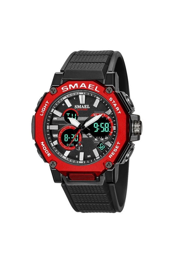 Quartz Watches Sports Smael Brand Male Clock Alarm 50m Waterproof Stopwatch Led Back Light Wristwatches 8047 Men Watch Sport - Quartz Wristwatches